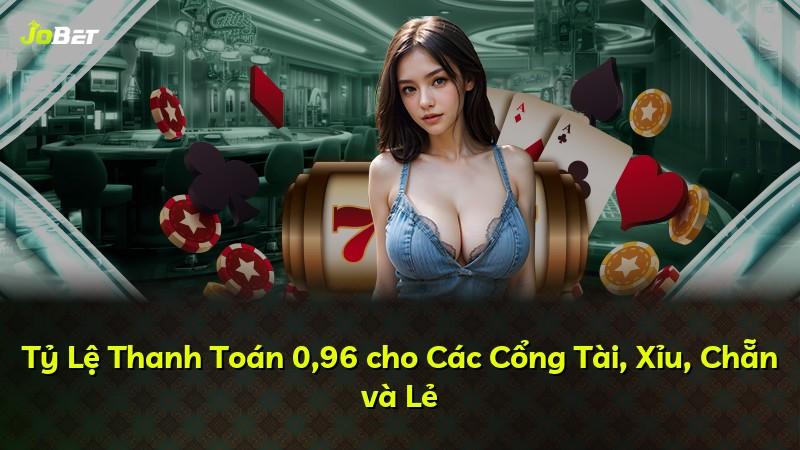 Tỷ Lệ Thanh Toán 0,96 cho Các Cổng Tài, Xỉu, Chẵn và Lẻ